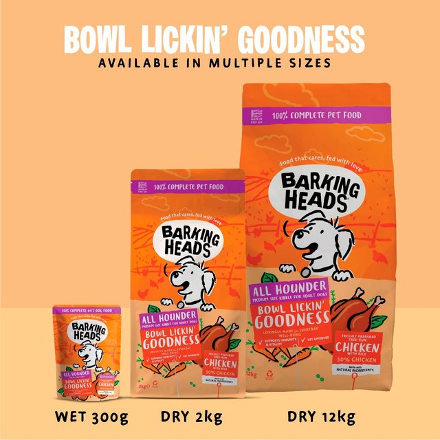 Barking Heads wet dog food Bowl Lickin' Chicken 300g (British brand)