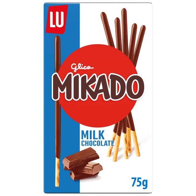Mikado milk chocolate biscuits 75g, imported from the UK