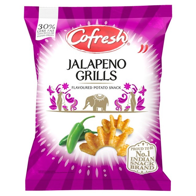 Cofresh Jalapeno Potato Grills snack bag - British product