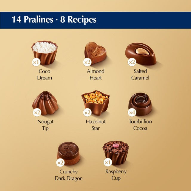 Lindt Swiss Luxury Selection chocolate selection box 143g, UK version