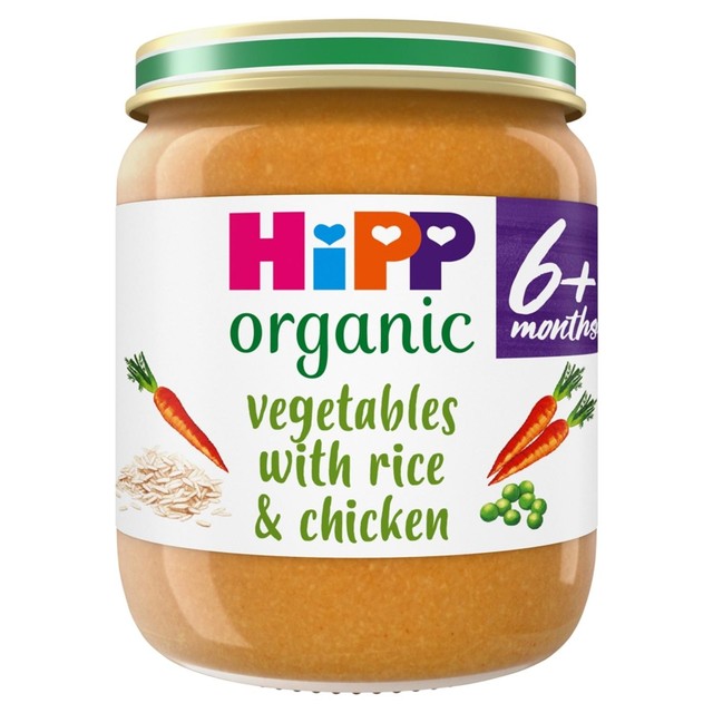 HiPP Organic vegetables rice chicken baby food 125g, UK version