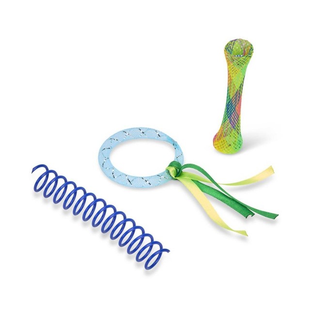 Petface Catkins Springy Cat Toys Mixed Pack of 3 - British product