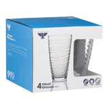 Rayware Essentials Swirl Super Hiball Glasses 4 pack, imported from the UK