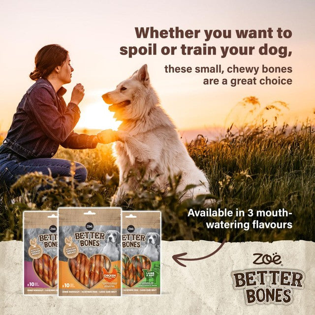 Zeus Better Bones chicken twist dog treat 7.5cm (British brand)