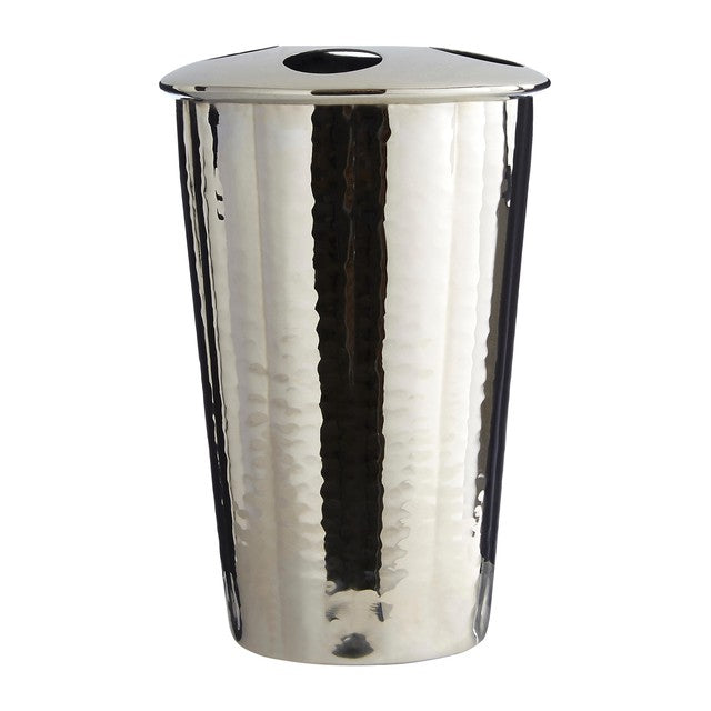 Premier Housewares toothbrush holder hammered nickel finish 17x23x26 cm, imported from the UK