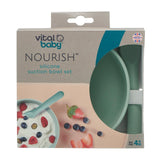 Vital Baby silicone suction feeding bowl set mint (British brand)