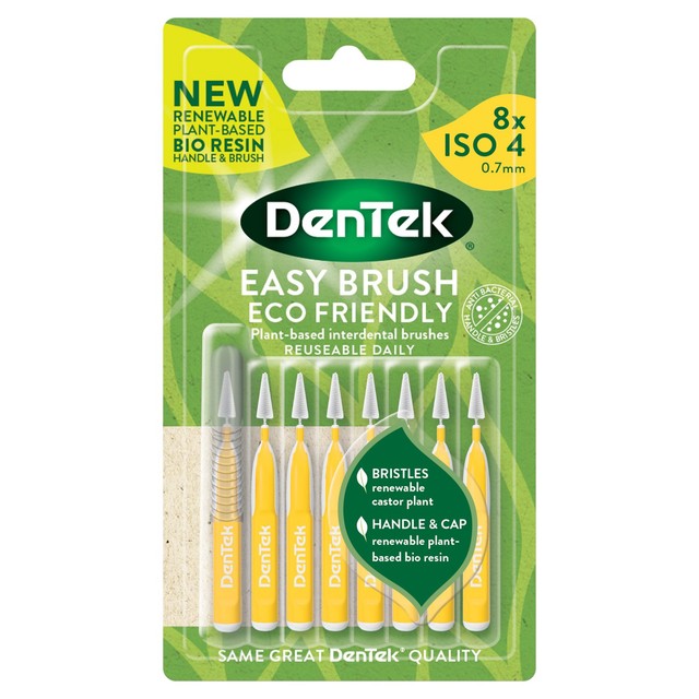 DenTek ECO interdental brushes ISO 4 mint pack of 8 - British product
