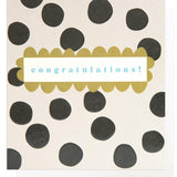 Caroline Gardner congratulations card mono spot (British brand)