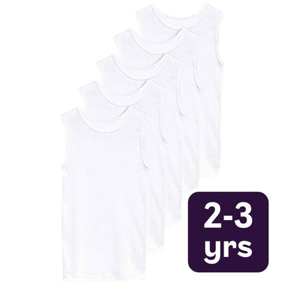 فيستات M&S Collection Unisex Cotton Vests White 2-3 Y 5-Pack - تسوق عبر الإنترنت في McGrocer