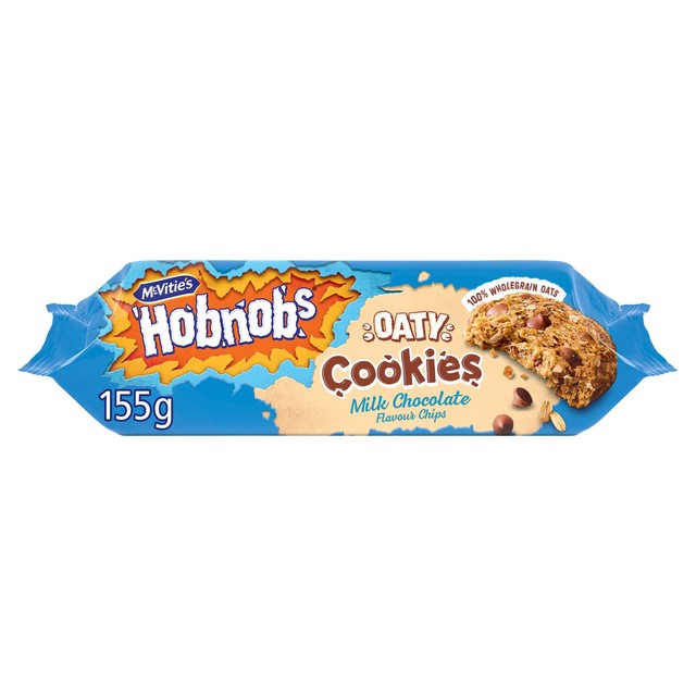McVitie's Hobnobs oaty cookies milk chocolate 155g, imported from the UK