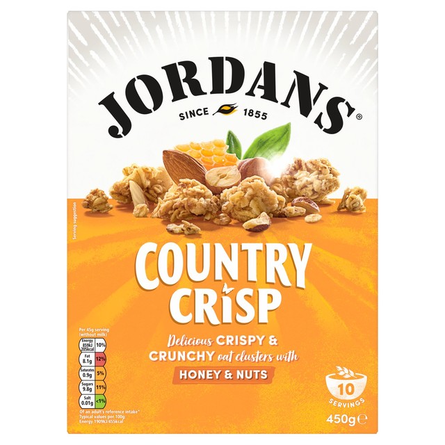Jordans Country Crisp honey nut cereal 450g, UK version