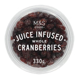 M&S apple juice infused whole cranberries 330g, imported from the UK