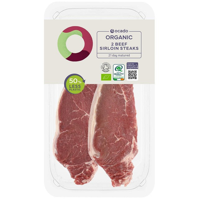 Ocado Bio-Rinderlendensteaks 425 g, importiert aus Großbritannien