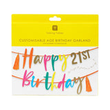 Talking Tables Birthday Garland Metallic Gold 2.5m (British brand)