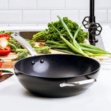 GreenPan Copenhagen Aluminium Non-Stick 30cm 4.8L wok, UK version