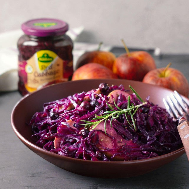 Kuhne Red Cabbage Pickled Jar 350g glass jar, UK version
