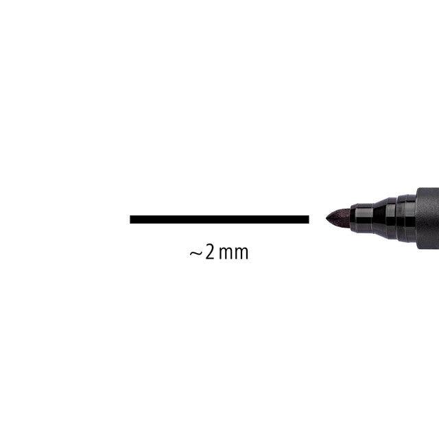 Staedtler bullet tip permanent markers 6-pack assorted colours (British brand)
