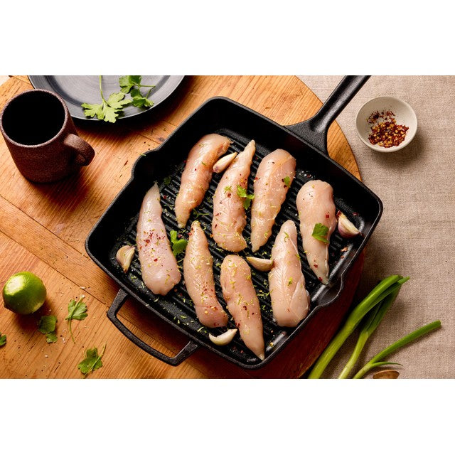 Mini filetes de pollo de corral Packington 400 g, importados del Reino Unido.