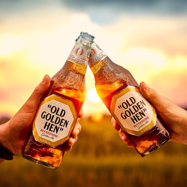 Old Speckled Hen golden ale 500ml, imported from the UK