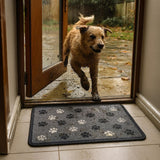 Mighty Mats washable mat grey paw print 50x75 cm, imported from the UK