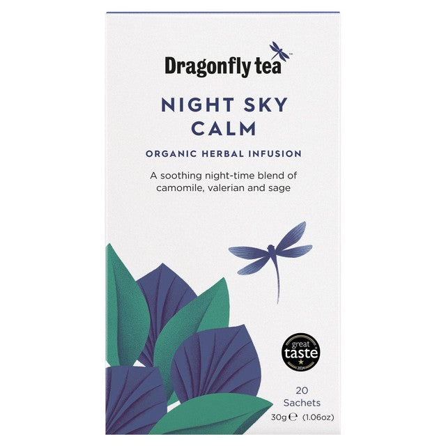 Dragonfly Tea Organic Night Sky Calm herbal infusion - British product