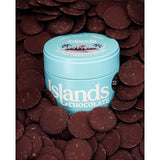 Islands 55% milk chocolate button tin 200g, UK version