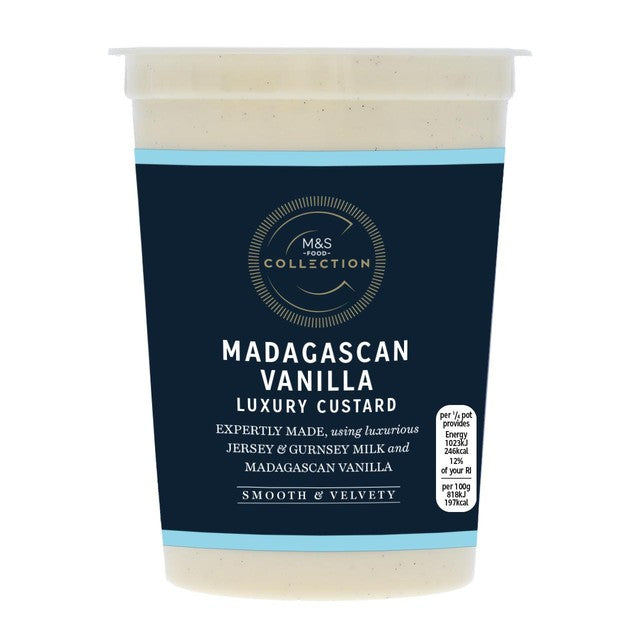 M&S Madagascan Vanilla Custard 500ml, imported from the UK
