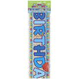 Unique Party blue birthday boy foil party banner - British product