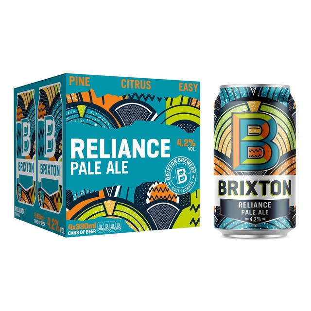 Brixton Brewery Reliance Pale Ale 4 x 330ml cans - British product