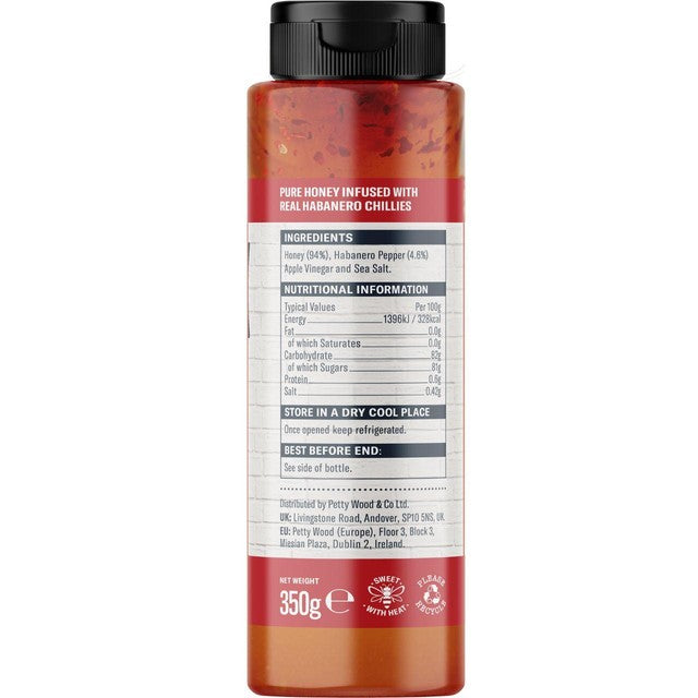 Dino's hot honey habanero infused bottle, imported from the UK