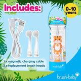 Brush-Baby Toby Tiger electric toothbrush for kids - British product