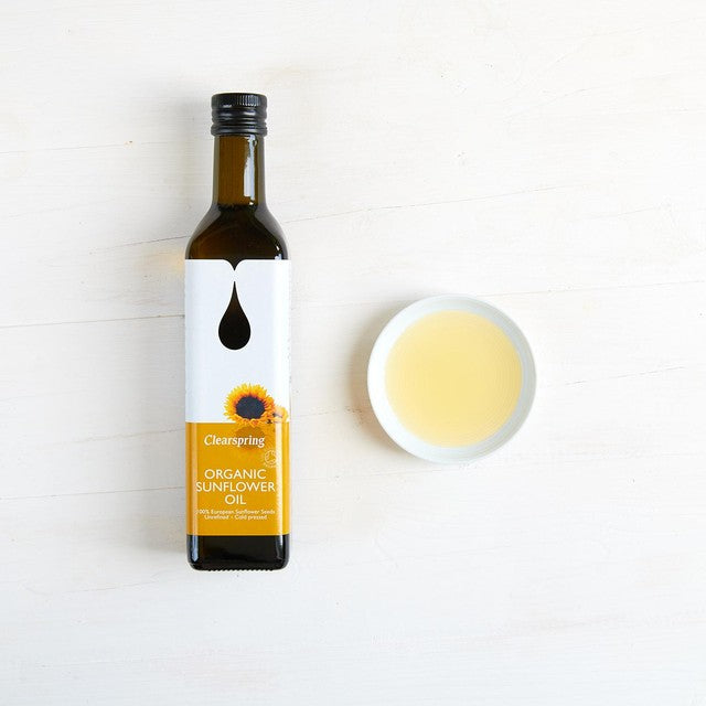 Clearspring organic cold pressed sunflower oil 500ml - British product