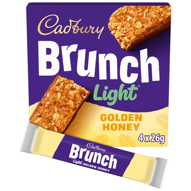 Cadbury Brunch Light honey and oat cereal bars, imported from the UK