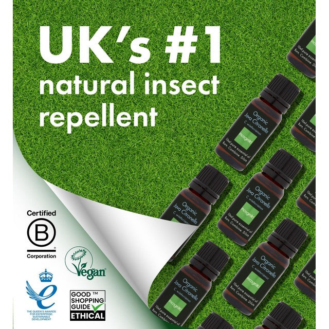 Incognito organic citronella oil insect repellent essential oil 10ml, UK version