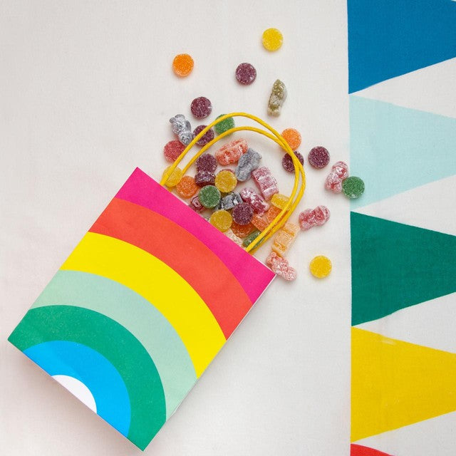 Talking Tables Rainbow Party Bags 8 Pack, imported from the UK
