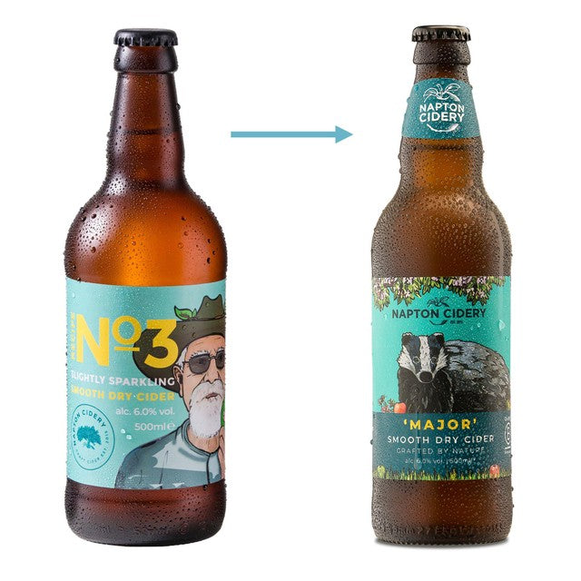 Napton Cidery Major Smooth Dry Cider 500ml, imported from the UK
