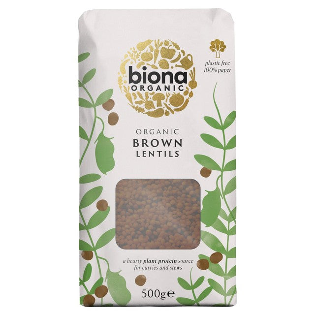 Biona organic brown lentils 500g - British product