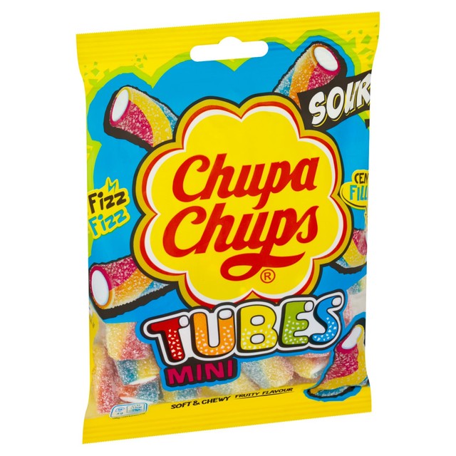 Chupa Chups Sour Mini Tubes soft candies 130g - British product