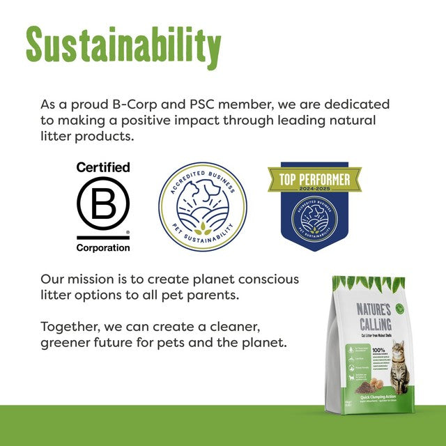 Nature's Calling 100% Biodegradable Cat Litter 4kg, imported from the UK