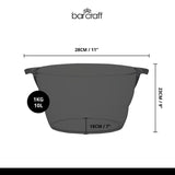 BarCraft Mix It Acrylic Oval Drinks Cooler Large - British product