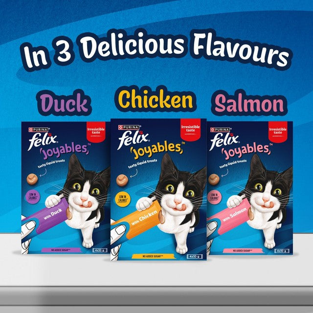 Felix duck liquid cat treat 4 x 10g - British product