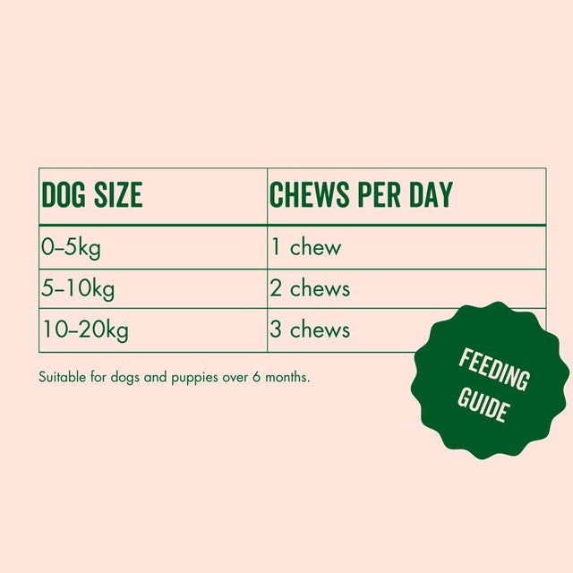 Marleybones gut supplement chew for dogs, imported from the UK