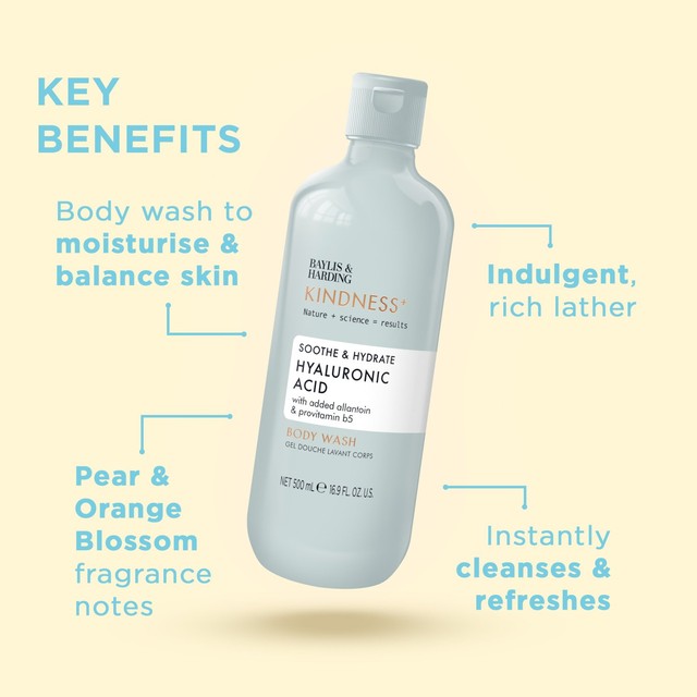 Baylis & Harding Kindness+ Hyaluronic Acid Moisture & Hydrate Body Wash
