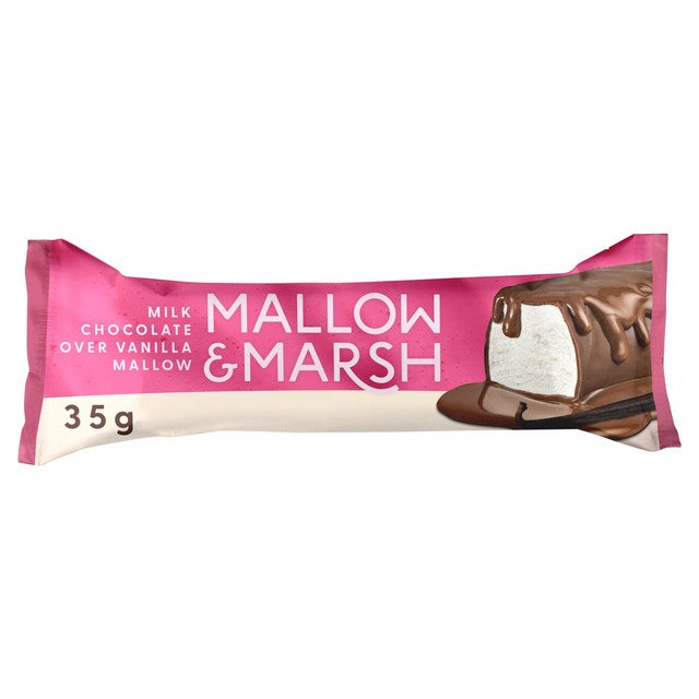 Mallow Marsh vanilla milk chocolate marshmallow bar 35g, imported from the UK