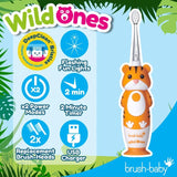 Brush-Baby Toby Tiger electric toothbrush for kids - British product