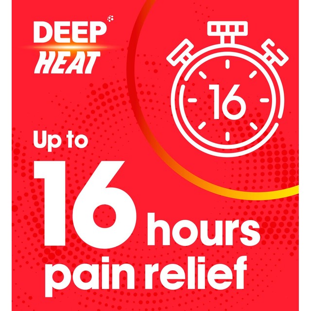Deep Heat pain relief heat patches 4 per pack - British product