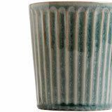 M&S green ribbed reactive glaze mug 395ml, imported from the UK