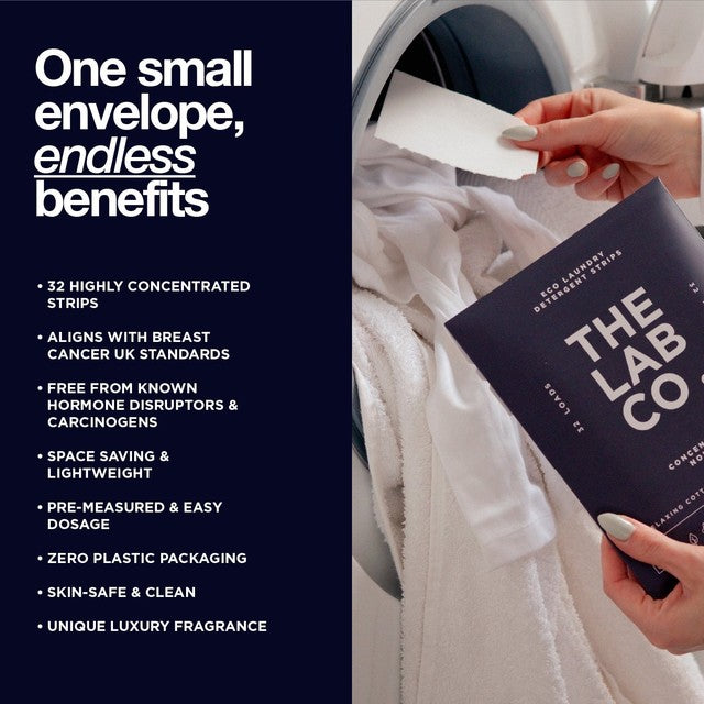 The Lab Co. non bio relaxing scent laundry detergent sheets 32 loads (British brand)
