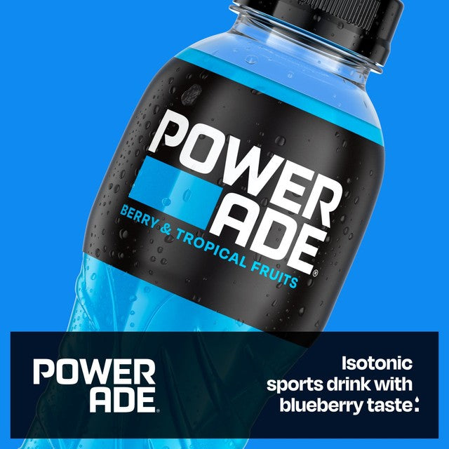 Powerade Berry & Tropical flavour sports drink 500ml, imported from the UK