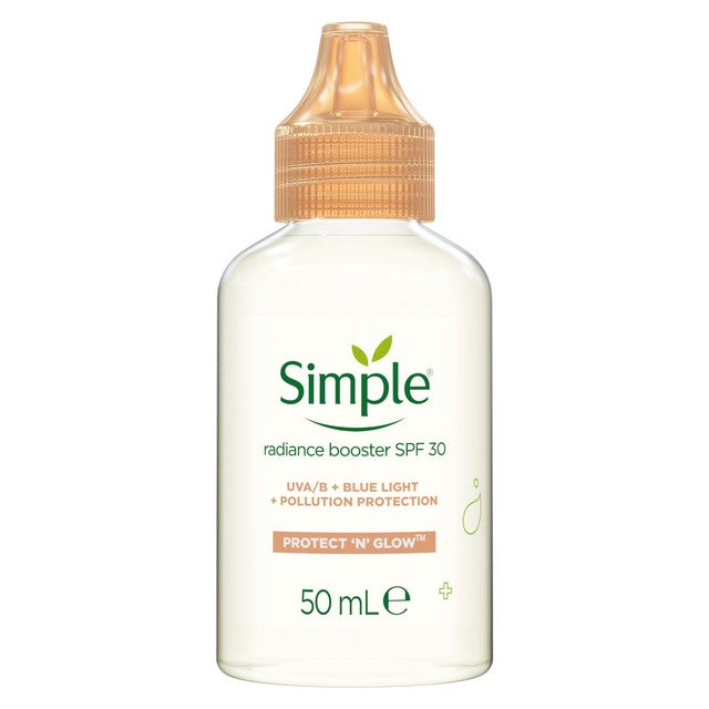 Simple Protect 'N' Glow Radiance Booster SPF 30 face moisturiser 50ml (British brand)